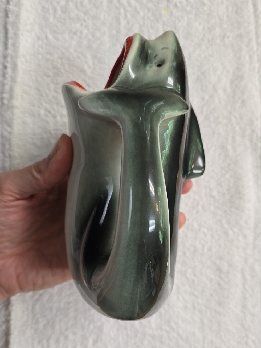 Ceramic Shark Tiki Glass Or Vase - Picture 4 of 11
